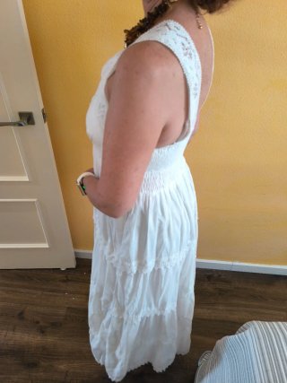 Vestido blanco estilo ibicenco