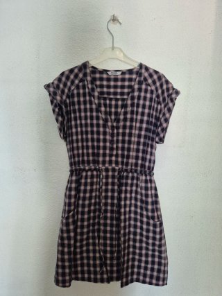 Vestido corto Pull&Bear cuadros Talla S