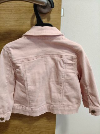 Cazadora vaquera rosa 9-12 meses