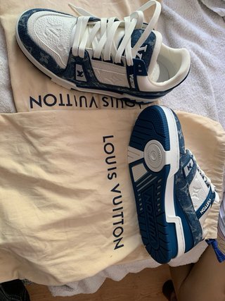 Zapatos Louis Vuitton Azules y Blancos