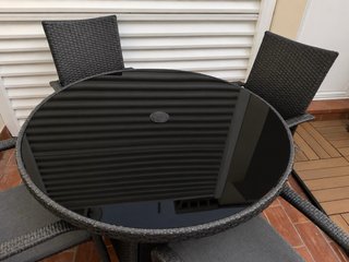 Conjunto Mesa y Sillas Rattan Terraza Royalcraft