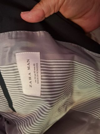 Traje Zara Negro Hombre Talla M Azul Marino