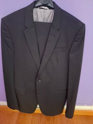 Traje Zara Negro Hombre Talla M Azul Marino