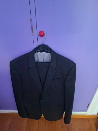 Traje Zara Negro Hombre Talla M Azul Marino