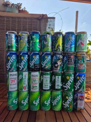 Lattine da collezione Sprite, Coca-Cola, 7UP