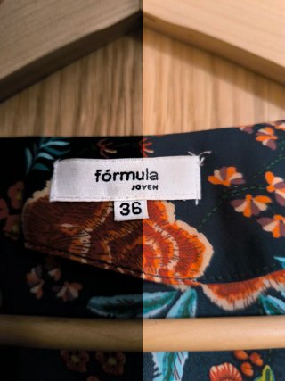 Vestido floral negro talla M
