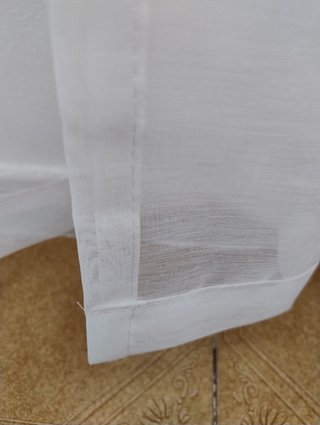 2x Cortinas EMEMA translúcidas blancas