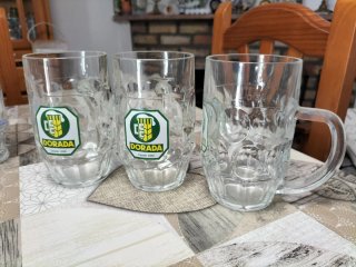 3 Jarras Cerveza Dorada 0.5L