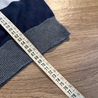 Jersey Rayas Vintage Hombre Azul Gris