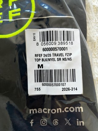Chaqueta RFEF Macron Negra Talla M