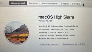MacBook Air 2010 Plata