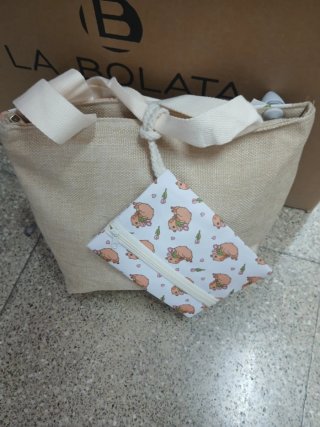 Mochila Bonita ositos y tulipanes
