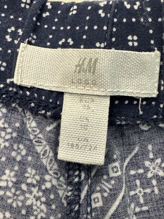 Pantaloni H&M ampi blu e bianchi stampa bandana