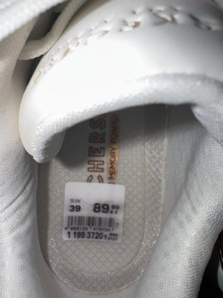 NUEVAS Zapatillas Skechers Blancas y Doradas