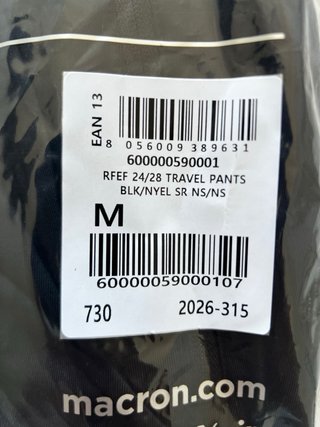 Pantalón Chándal Árbitro RFEF Negro Talla M