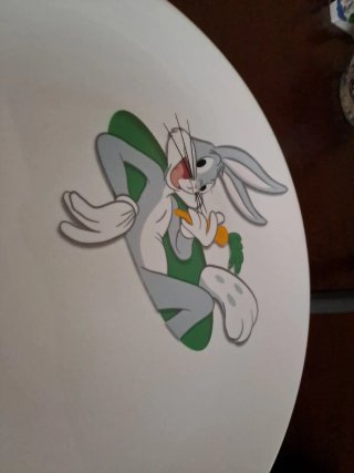 Set 2 Piatti Pizza Bugs Bunny Ceramica