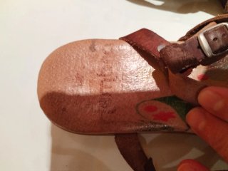 Sandalias Hembra Cuero Marrón Multicolor