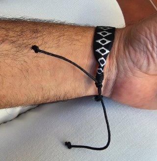 Pulsera tela étnica hombre