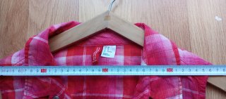 Camisa sin mangas cuadros rosa/rojo