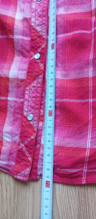 Camisa sin mangas cuadros rosa/rojo