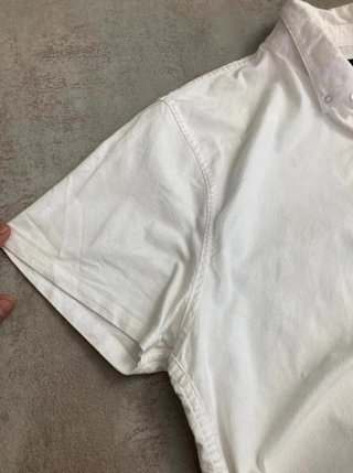 Camisa Hollister Oxford Blanca Manga Corta