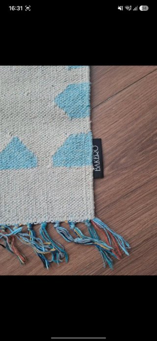 Alfombra pequeña geométrica multicolor