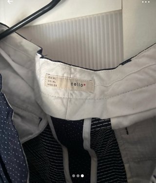 Pantalón corto hombre azul y blanco