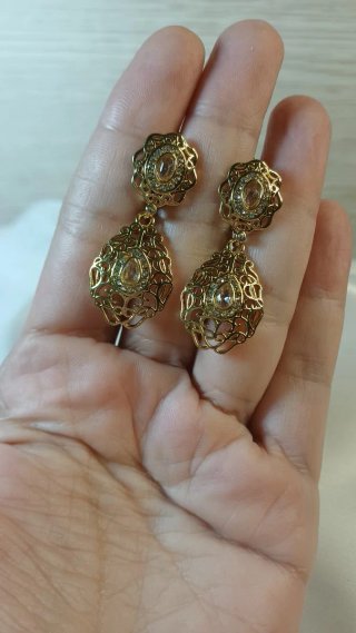 Pendientes Chapado Oro Retro Isabelita
