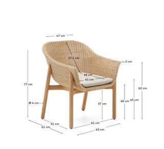 Sedia Kave Home Galea in teak