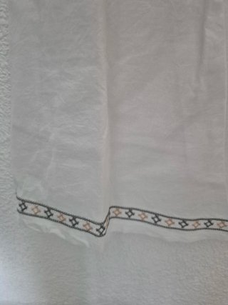 Tunica/Vestido blanco bordados talla M.Tallaje peq