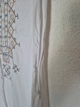 Tunica/Vestido blanco bordados talla M.Tallaje peq