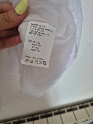 Tunica/Vestido blanco bordados talla M.Tallaje peq