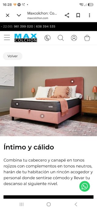 Conjunto Canapé 150x190 y cabecero de tela 150