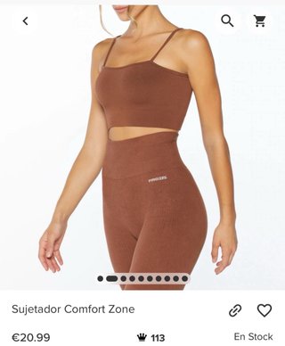 Sujetador deportivo Prozis XS marrón