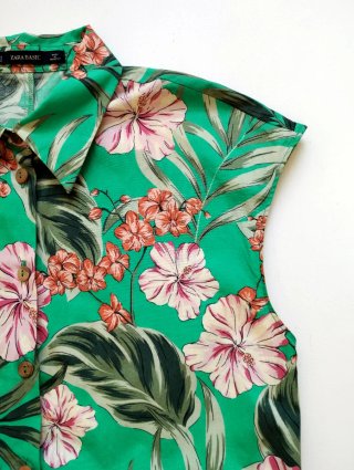 Vestido camisero Zara estampado floral