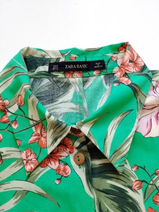 Vestido camisero Zara estampado floral