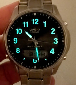 RELOJ CASIO LINEAGE SOLAR TITANIO ZAFIRO RADIOCONT