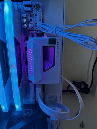 Adattatore ATX 24 pin 180° EZDIY-FAB ARGB - Bianco