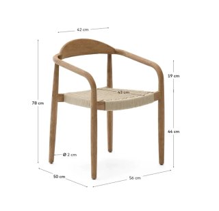 Set 4 Sedie Nina Kave Home Legno Massiccio
