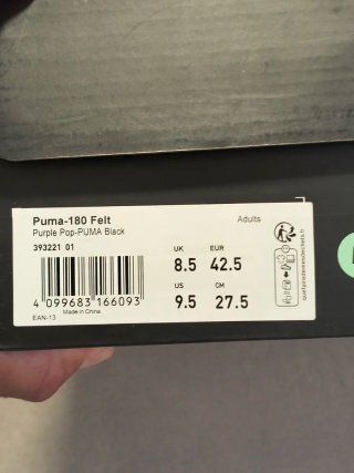 Puma 180 Reflect Viola/Nero Tg 42.5