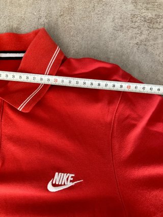 Polo Nike Pique Bordado Swoosh Rojo