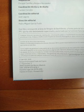 Religión católica, Bachillerato