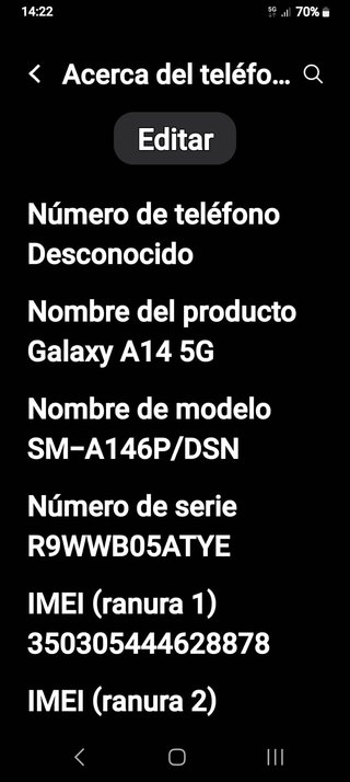 Samsung Galaxy A14 5G Negro/Verde