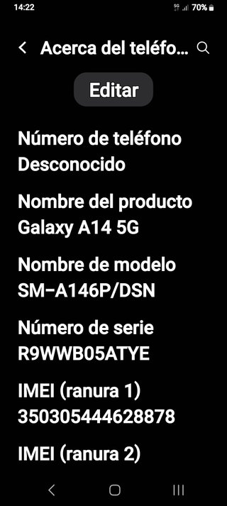 Samsung Galaxy A14 5G Negro/Verde