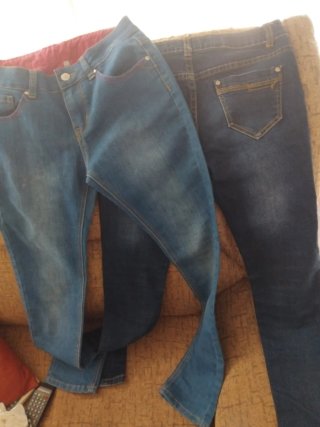 2 Vaqueros Niña Azul y Rosa 12 años
