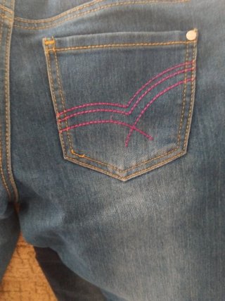 2 Vaqueros Niña Azul y Rosa 12 años