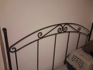Cabecero de forja negro