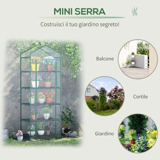 Mini Serra da Giardino e Terrazza  69x49x193 cm
