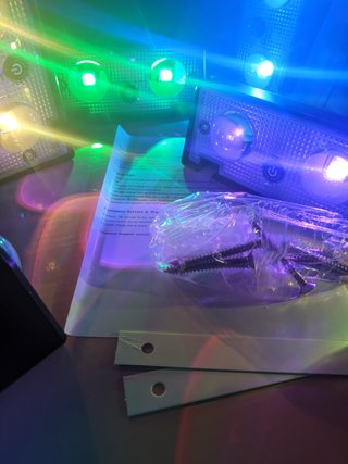 Luci solari muro RGB bianco caldo freddo 6 pezzi