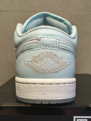 Jordan 1 Low Bianco/Azzurro Tg 42 Unisex Nuove Ori